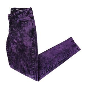 Lovesick Womens Jeans Size 7 The Skinny Purple Acid Washed Goth | Emo | Scene